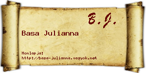 Basa Julianna névjegykártya